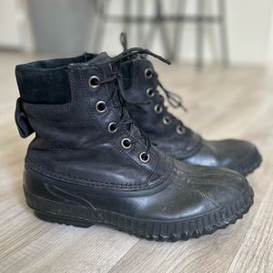 Sorel Women's Cheyanne Rubber Leather Waterproof Duck Boots Size 9